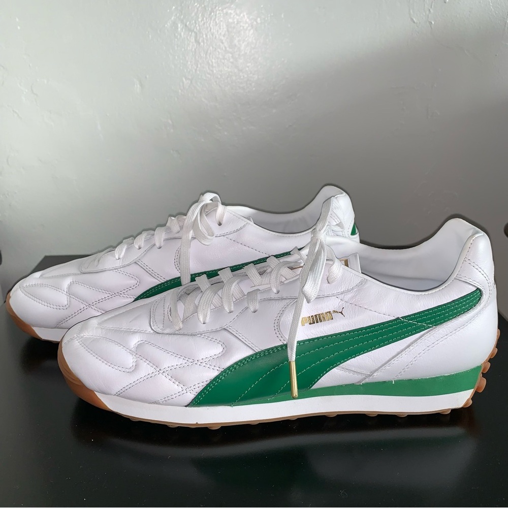 Puma Avanti White and Green Sneakers for a Stylish Look